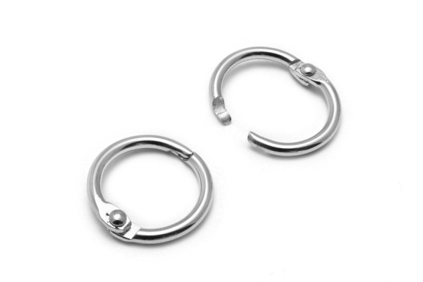 Heftringe aus Metall silber vernickelt