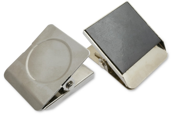 Magnetische Brief- und Papierklemmer, 45 mm breit, vernickelt