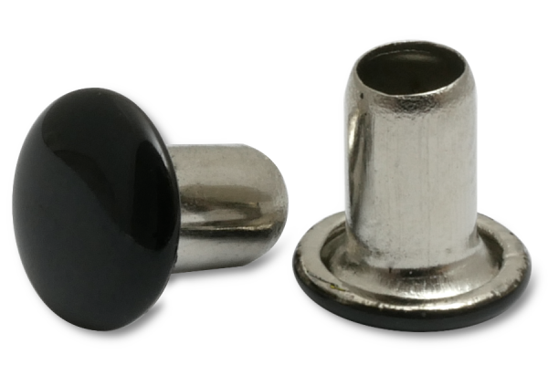 Niitit, varsi Ø 3,8 mm, pää Ø 7 mm, pää mustaksi maalattu