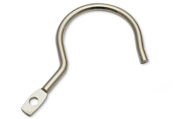 Metalliset näytekoukut, 71 mm, niittireiällä, nikkelipinnoitettu