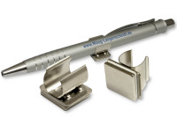 Magneettiset kynäpidikkeet<BR> metallia, nikkelipinnoitettu