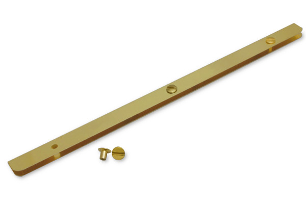 Ruokalistakiskot, 330 mm, messinkipinnoitetut, 119/119 mm:n reikäväli, ruuvit mukana