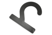 Muoviset näytekoukut<BR> , 72 x 72 x 2 mm, mustat