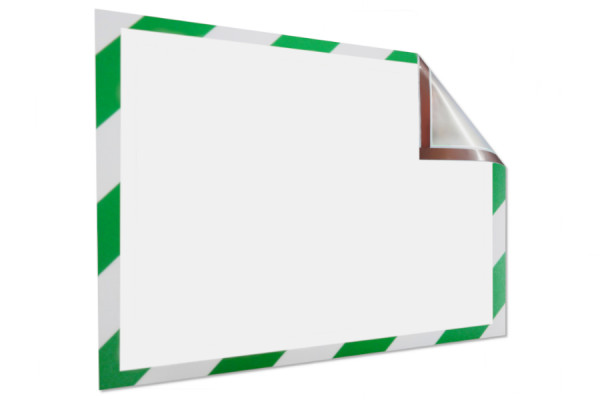 Magneettiset infokehykset DIN A4 -kokoisille papereille, 229 x 315 mm, vihreä-valkoinen
