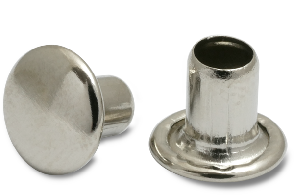 Niitit, varren halkaisija 4 mm, pään halkaisija 8 mm, nikkelipinnoitettu