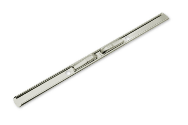Työnnettävät peitelistat spiraalijousille, 202 x 13 mm, nikkelöidyt