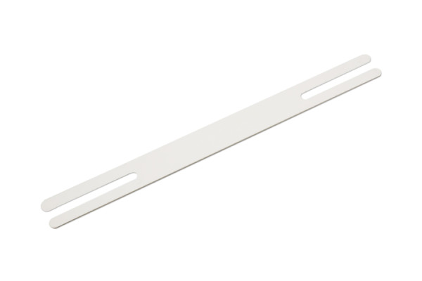 Muoviset litteät kiinnityskielekkeet , litteät ja avoimet, 150 mm, valkoiset
