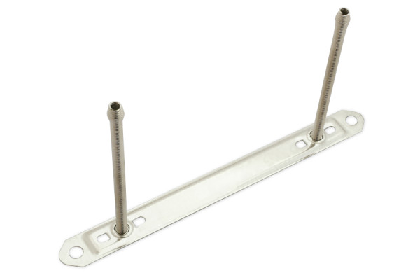 Kierukkajouset reunus, 65 mm niittilevyllä, 124 x 12 mm