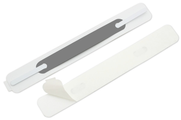 SK-Heftmechaniken, 150 x 20 mm, weiss, graue Deckleiste